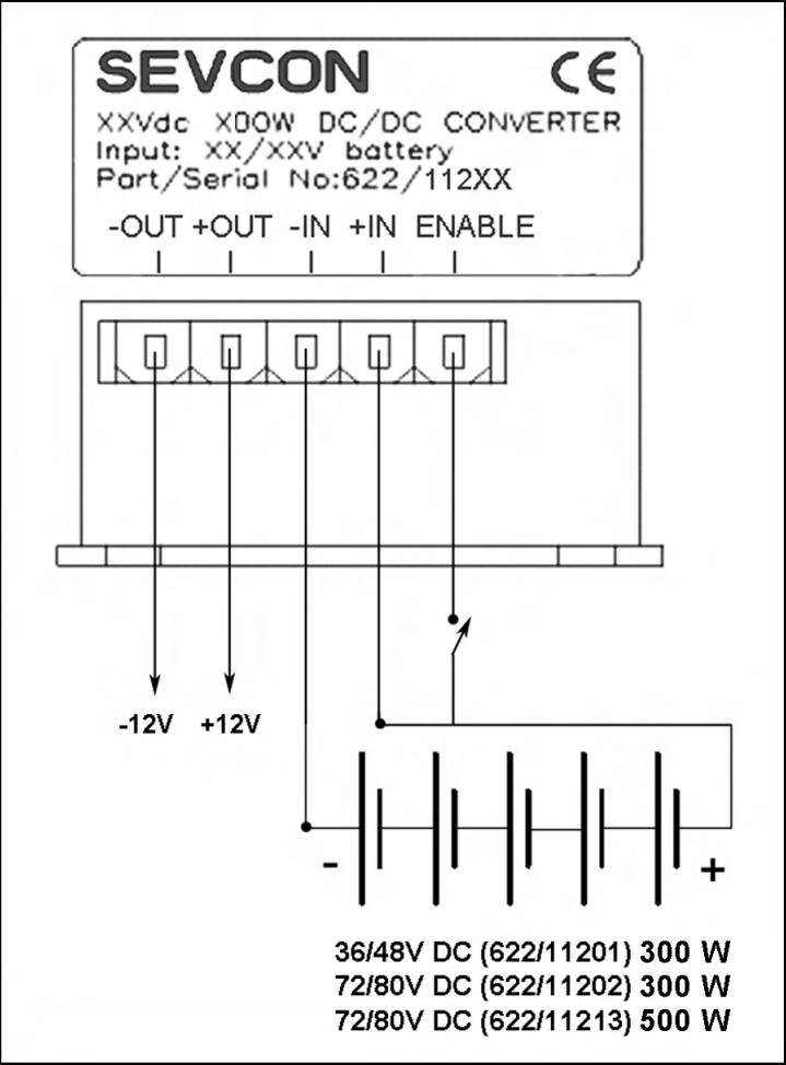 An image of a Sevcon DC/DC Converter Schematic